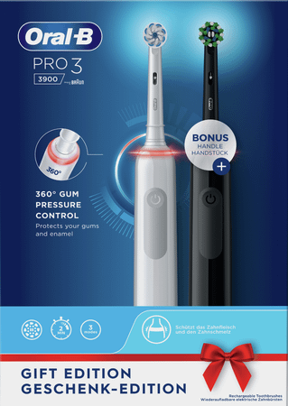 Oral-B Pro3 3900 Duo White Black Eb60+Eb50Brb Box