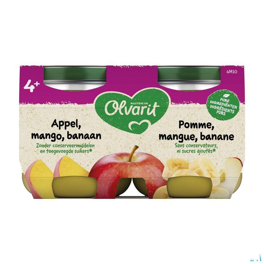Olvarit Fruit Pomme Mangue Banane 2x125 gr  -  Nutricia