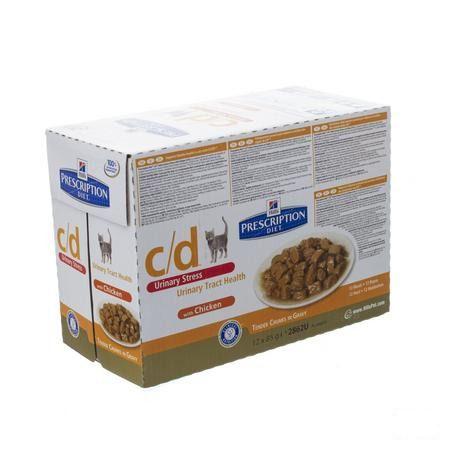 Prescription Diet Feline C/d Stress Chicken 12x85 gr 