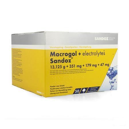 Macrogol + Electr Sandoz Pulv Gout Citron 50x13,7g 