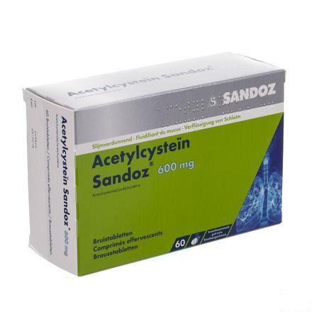 Acetylcystein Sandoz 600 mg Bruistabletten 60