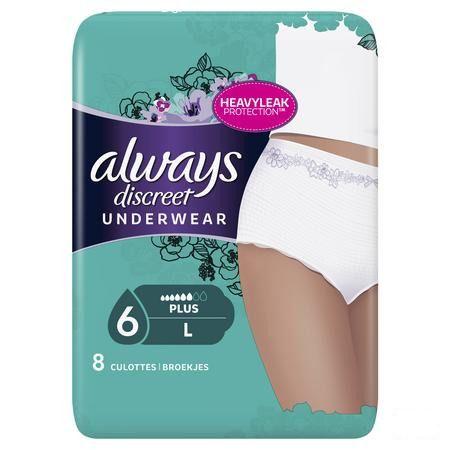 Always Discreet Incontinence Pants L 8