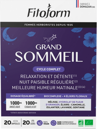 Sommeil Ampoule 20x10 ml Fitoform  -  Bioholistic Diffusion