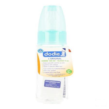 Dodie Zuigfles Glas Groen Anijs 1lftd 120 ml