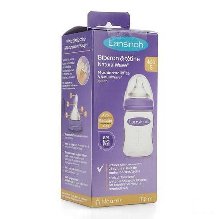 Lansinoh Zuigfles + Natural Wave Speen 160 ml  -  Lansinoh Laboratories