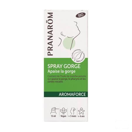 Aromaforce Bio Spray Gorge Apaisant 15 ml  -  Pranarom