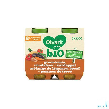 Olvarit Bio Melange Legumes Boeuf Pdt 6M 2X200G  -  Nutricia
