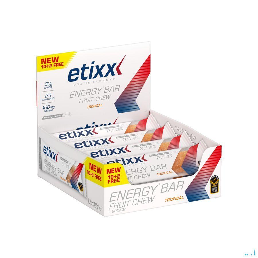 Etixx Energy Bar Fruit Tropical 12X38G
