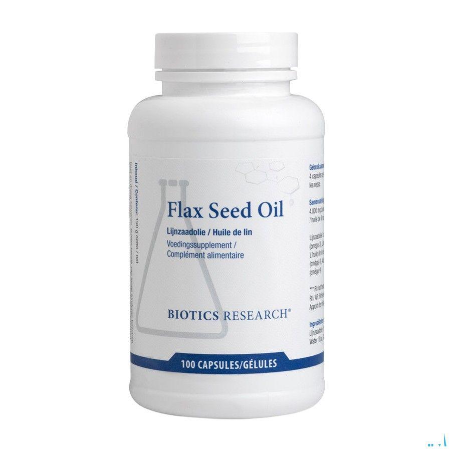 Biotics Flax Seed Oil 100 softgels  -  Energetica Natura