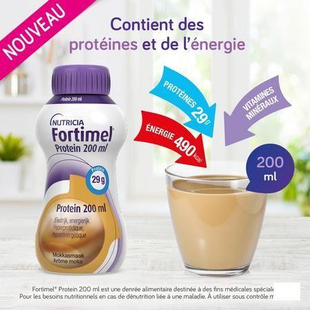 Fortimel Protein 200 ml Aardbei Verfrissend 4X200 ml  -  Nutricia