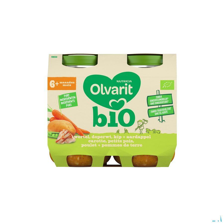 Olvarit Bio Car Petits Pois Poulet Pdt 6M 2X200G  -  Nutricia