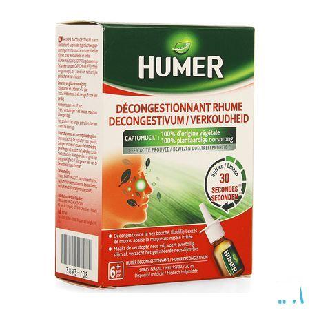Humer Decongestivum Verkoudheid Neusspray 20 ml  -  Urgo Healthcare