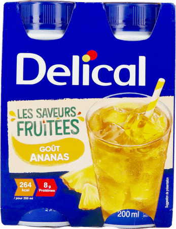 Delical Fruitdrink Ananas 4 x 200 ml