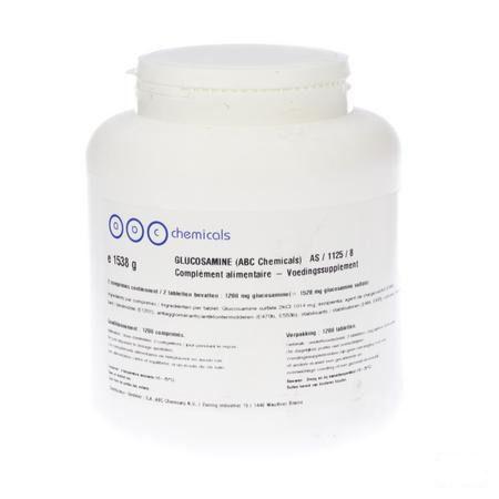 Glucosaminesulfaat 600 mg 2kci Tabletten 1200 Abc  -  Infinity Pharma