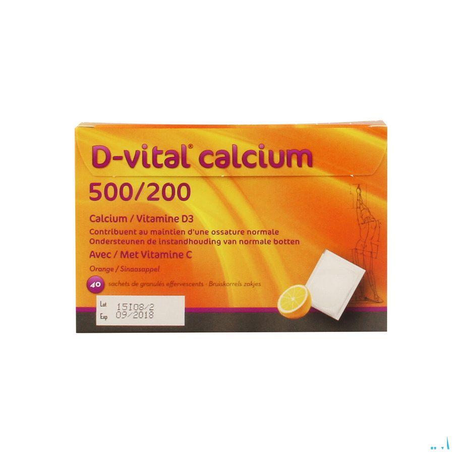 D Vital Calcium 500/200 Sinaas Zakjes 40  -  Depharm