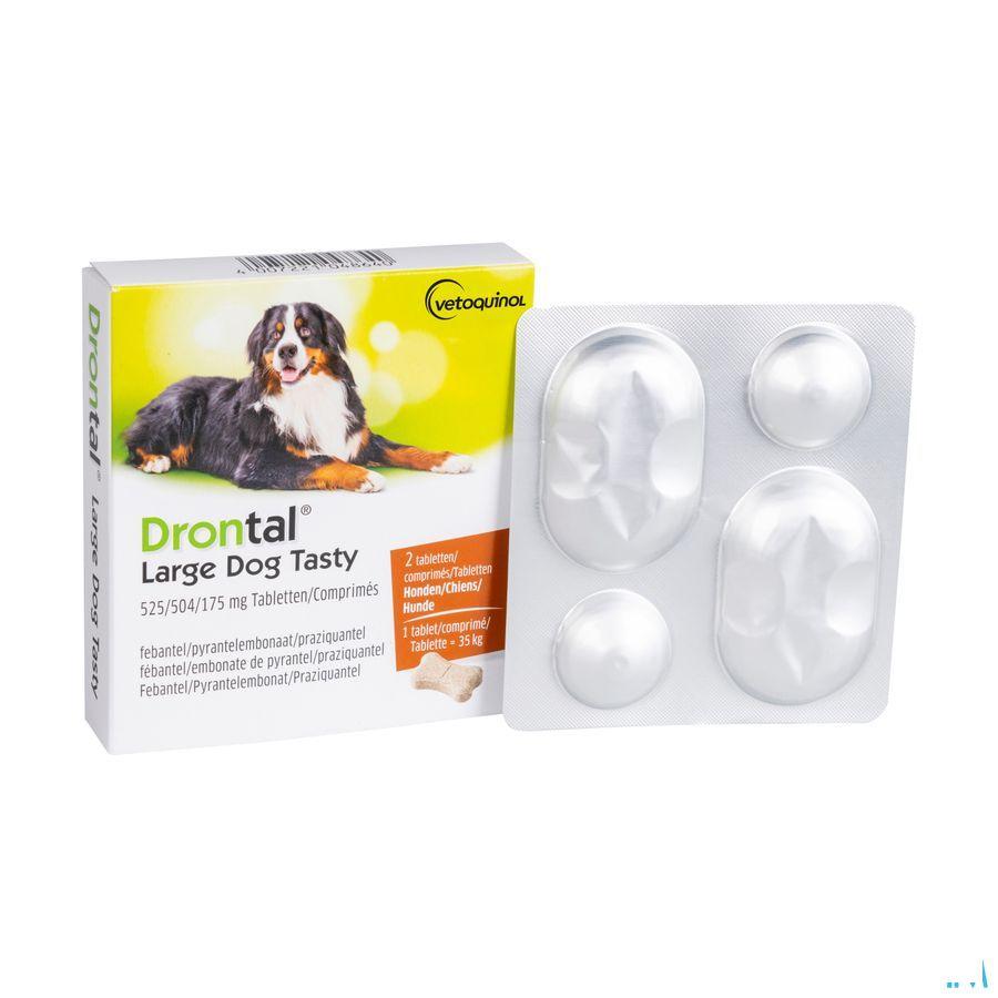Drontal Large Dog Tasty 525/504/175 mg Tabletten 1x2