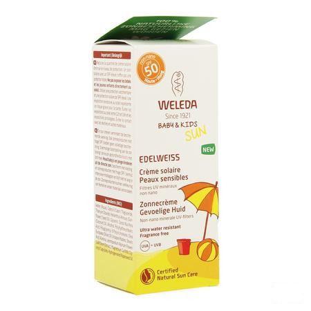 Weleda Edelweiss Zonnecreme Gevoel.huid Ip50 + 50 ml  -  Weleda