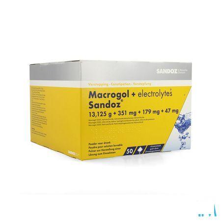 Macrogol + Electr Sandoz Pulv Gout Citron 50x13,7g 
