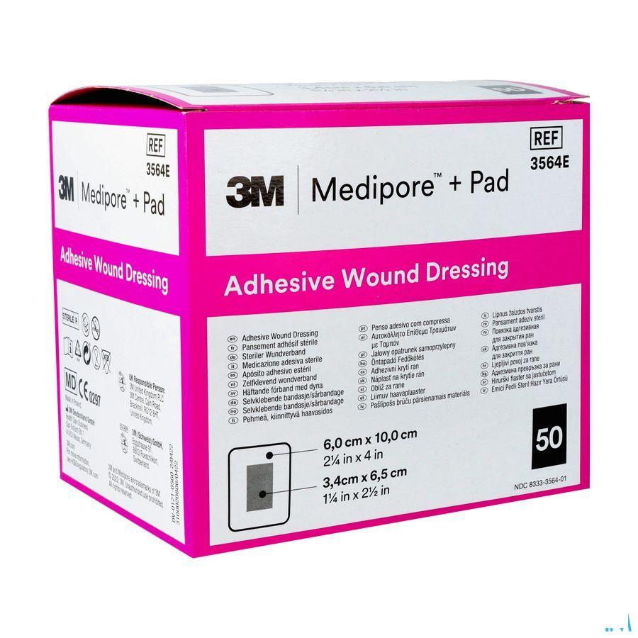 Medipore + Pad 3m 6x10,0cm 50 3564e  -  3M