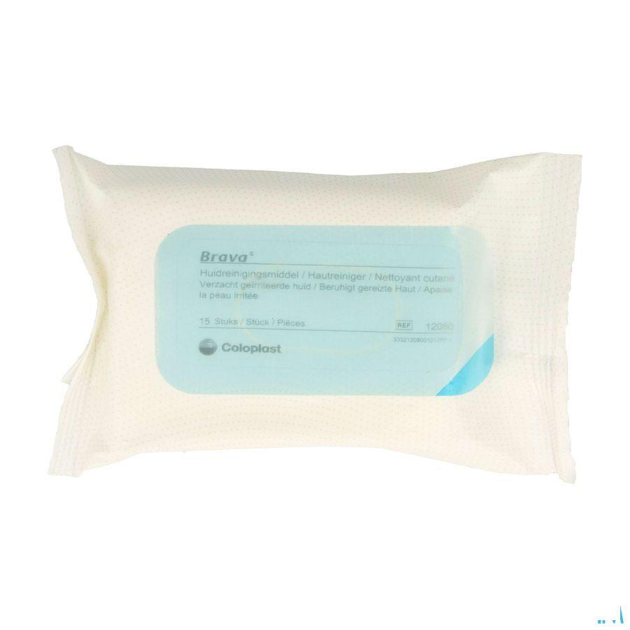 Brava Nettoyant Peau Lingettes 15 12080  -  Coloplast