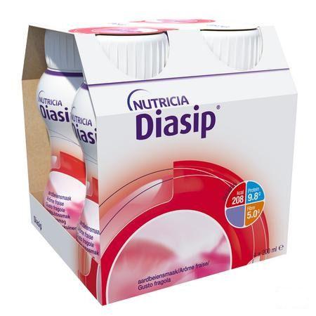 Diasip Fraise Bouteille 4X200 ml  -  Nutricia