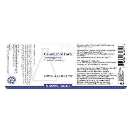 Biotics Gammanol Forte 90 comprimés  -  Energetica Natura