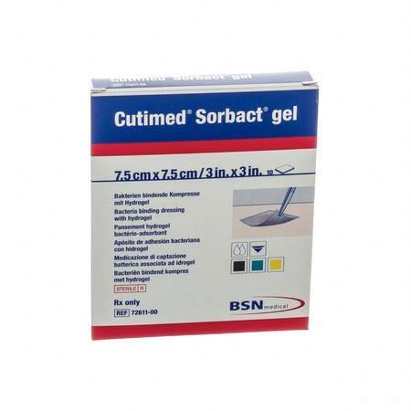 Cutimed Sorbact Gel 7,5cmx 7,5cm 10 7261100