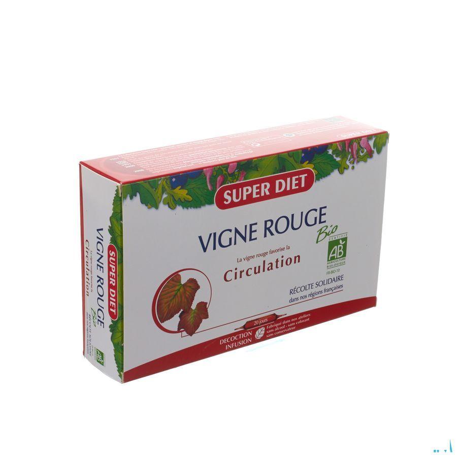 Super Diet Rode Wingerd Bio Circulatie Ampullen 20x15 ml  -  Superdiet Laboratoires