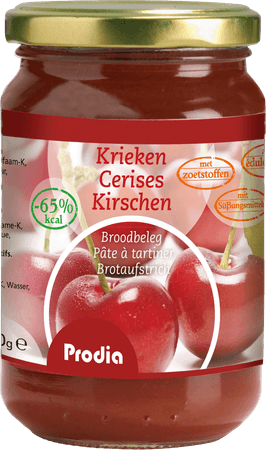 Prodia Broodbeleg Krieken + Maltitol 300 gr 6188  -  Revogan