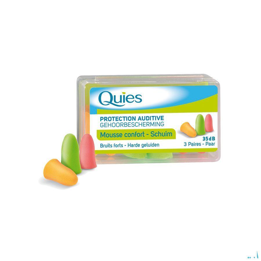Quies Oordoppen Mousse Fluo 3 Paar  -  Quies