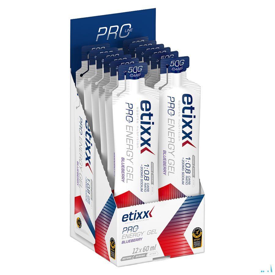 Etixx Double Carb Energy Gel Prol.Blueberry12X60ml  -  Ceres Pharma