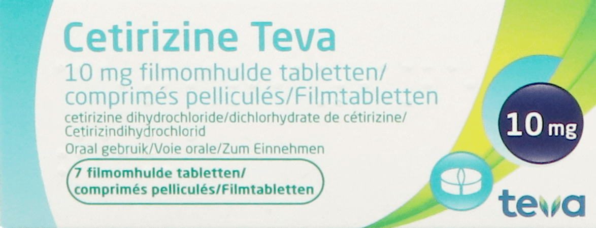 Cetirizine Teva 10 mg Filmomhulde Tabletten 7