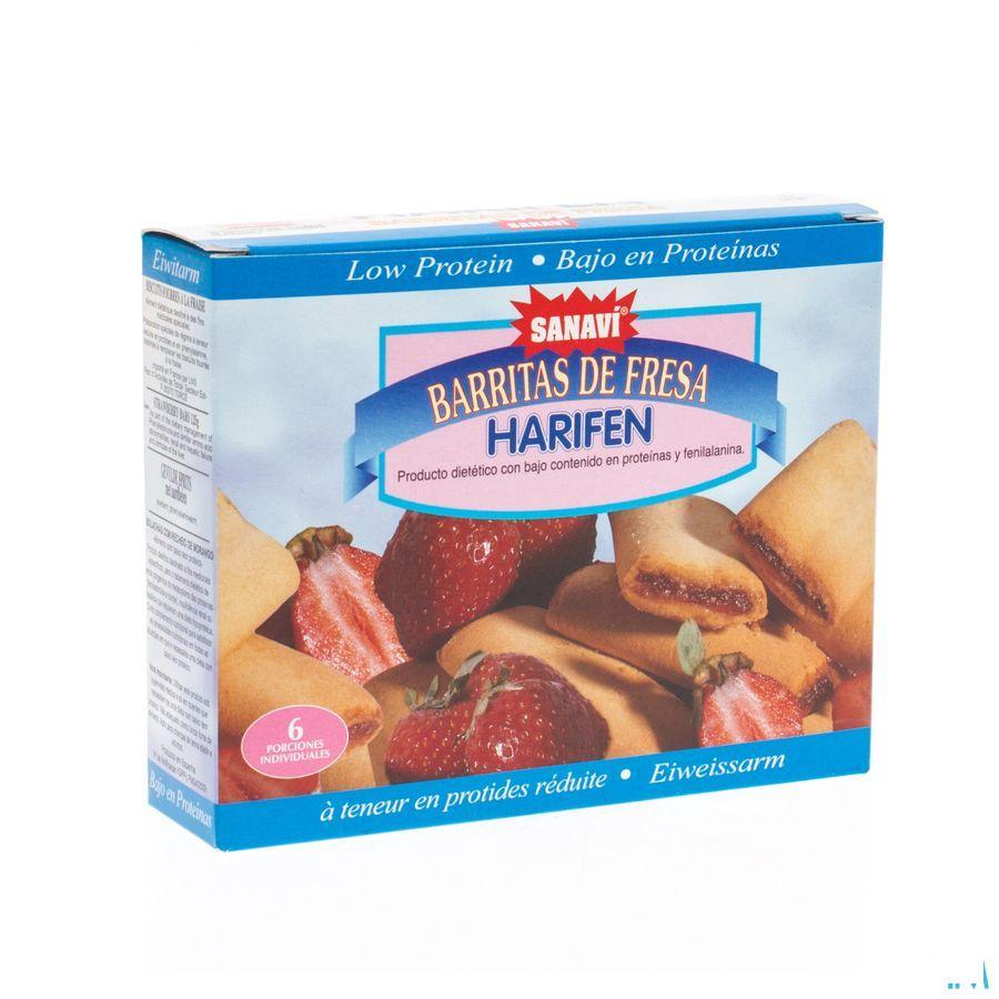 Sanavi Harifen Koekje Gevuld Aardbei 6x25 gr 4639
