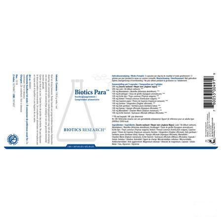 Biotics Para 180 gélules  -  Energetica Natura