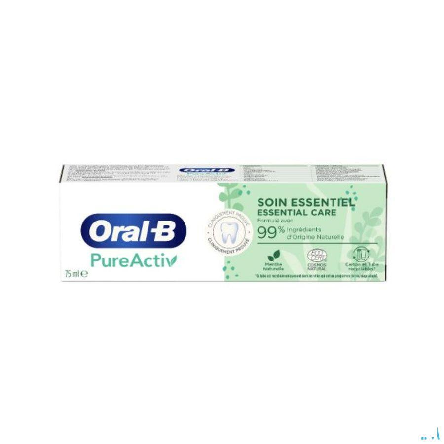 Oral B Dentifrice Pureactiv 0% Essential 75 ml