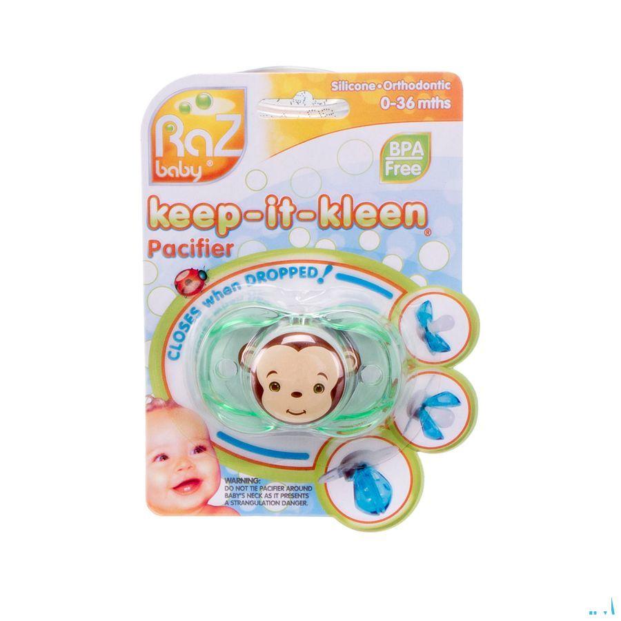 Raz Baby Keep It Clean Sucette Monkey  -  Solidpharma