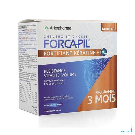 Forcapil Keratine+ Lot Caps 180  -  Arkopharma