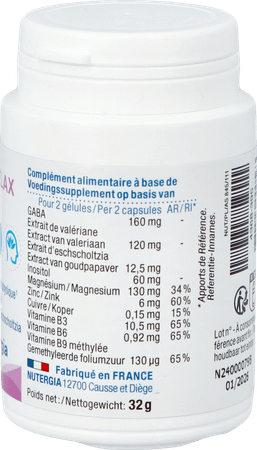 Ergyrelax Caps 60  -  Laboratoire Nutergia