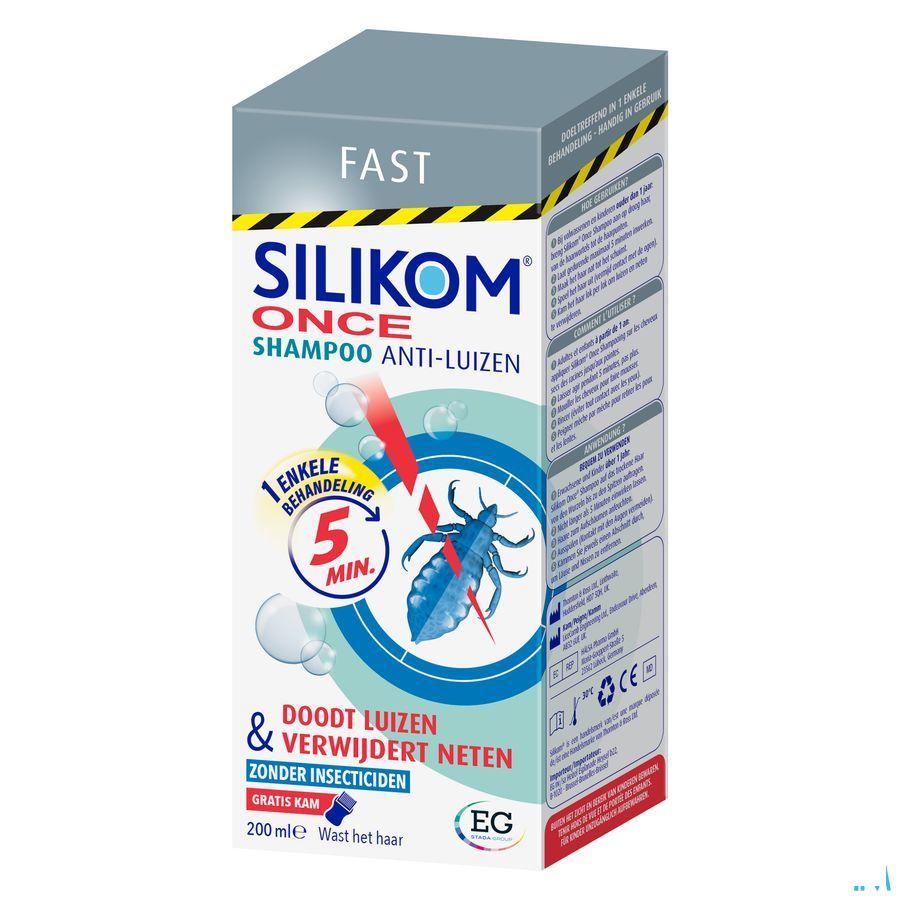 Silikom Once Shampooing Contre Poux&lentes 200 ml  -  EG