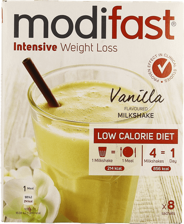 Modifast Vanilla Flavoured Milkshake 8x55 gr  -  Nutrition & Sante