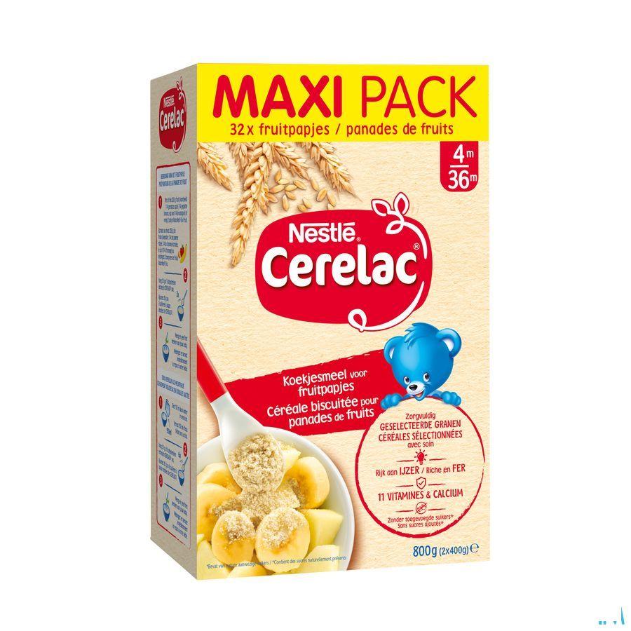 Nestle Cerelac Koekjesmeel Fruitpapjes 800 gr  -  Nestle