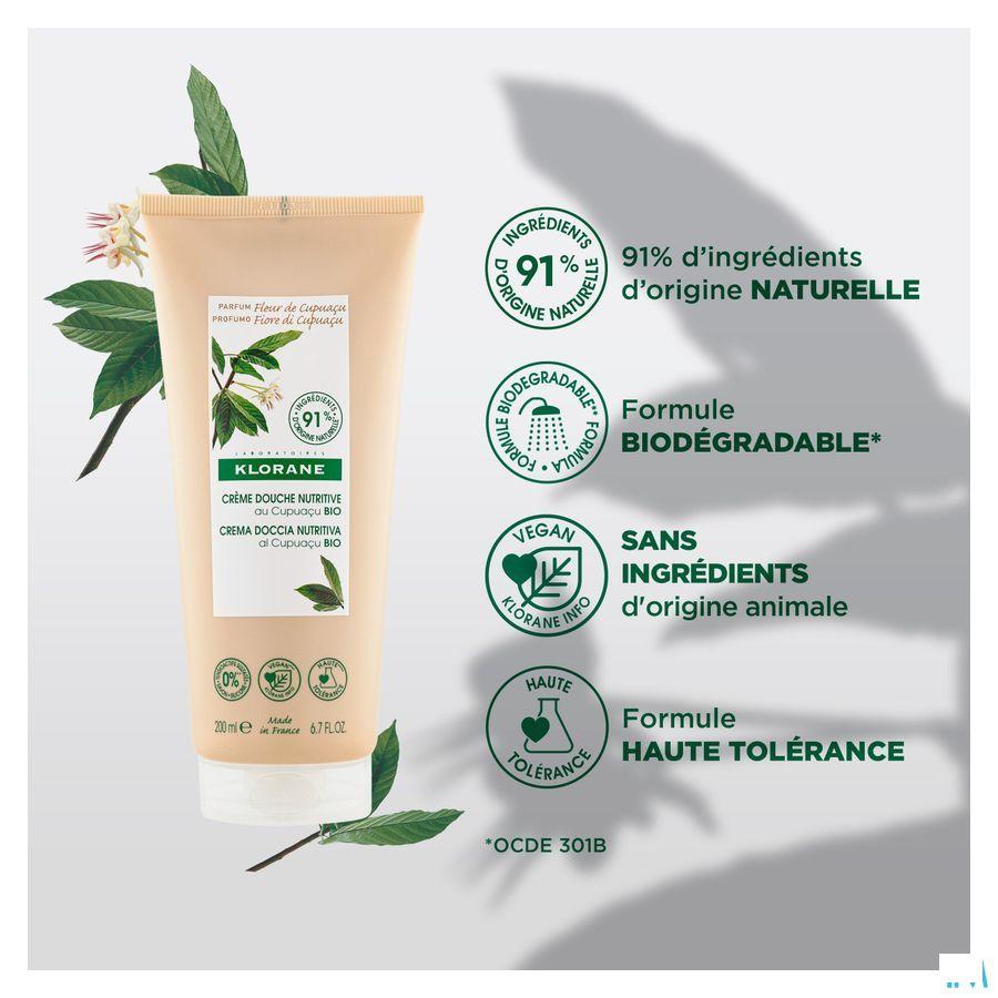 Klorane Lichaam DoucheCreme Cupuacubloem 200 ml