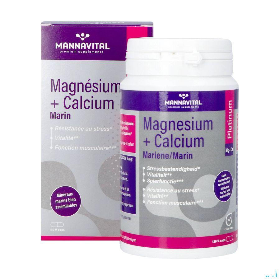 Mannavital Magnesium + Calcium Mariene V-Caps 120