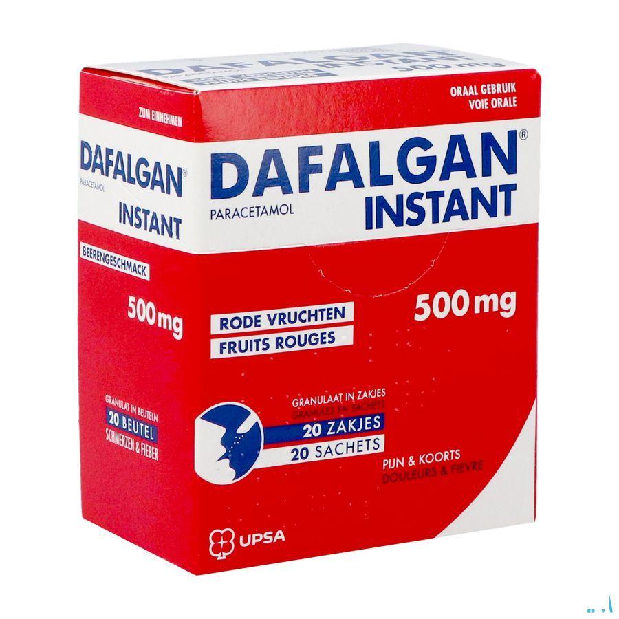Dafalgan Instant Forte Gran Fruit Rouge Sachets 20x500 mg