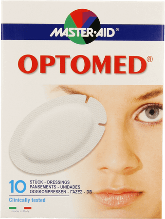 Optomed Oogkompres Adhesive Latexvrij 96x66mm 10 70118