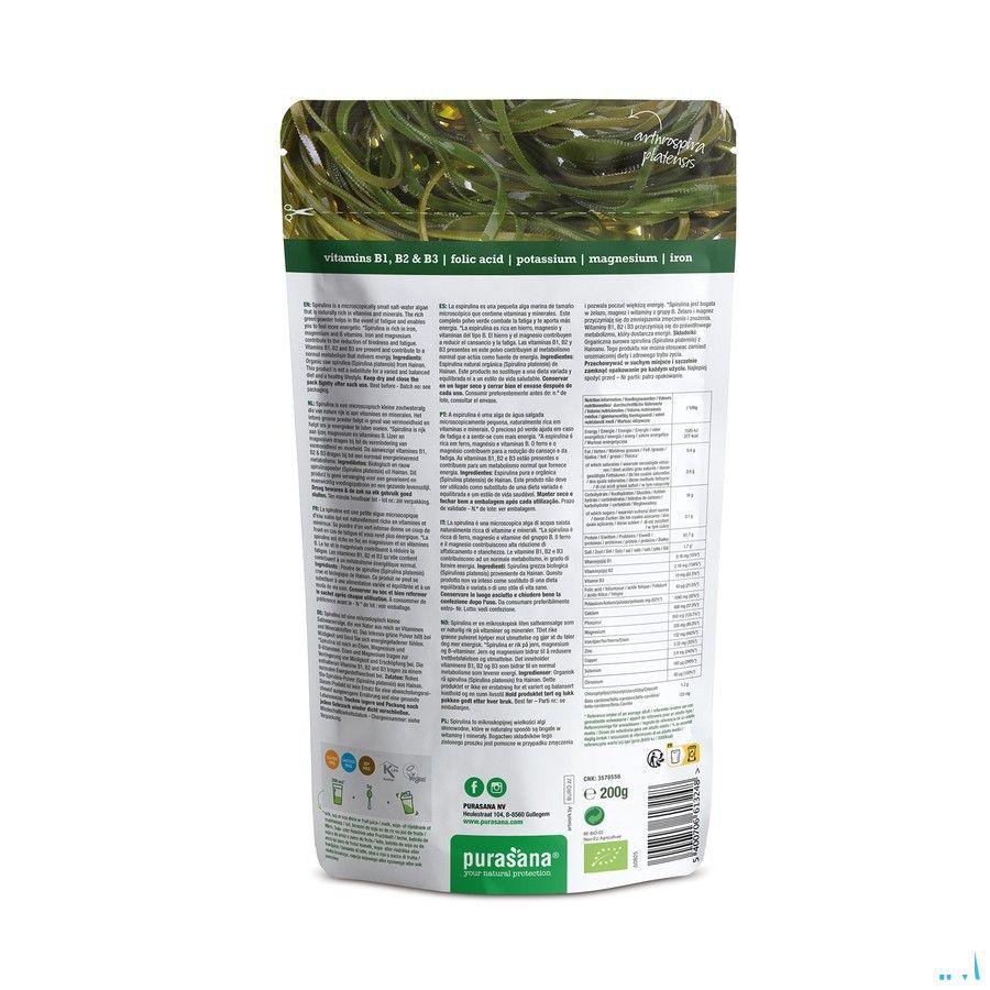 Purasana Poudre De Spiruline 200 gr Be-bio-02