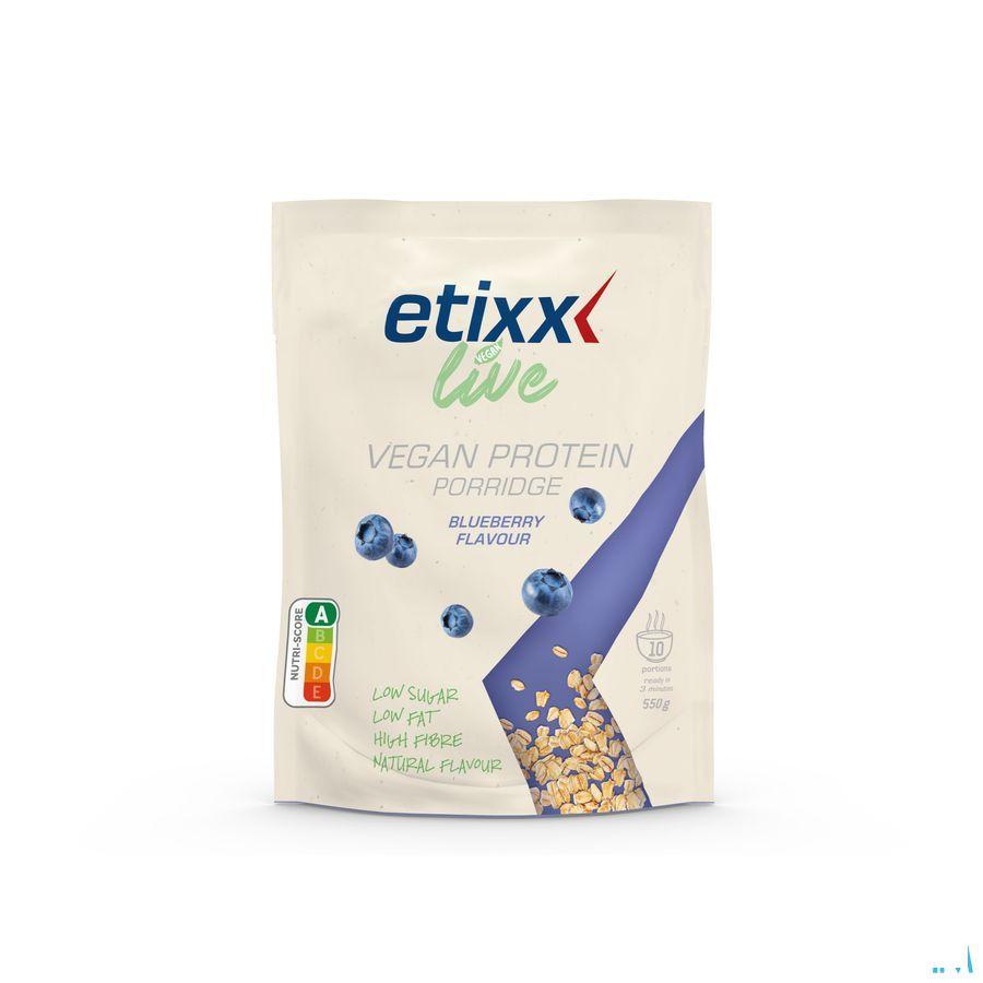 Etixx Live Vegan Protein Porr. Blueberry Pdr 550 gr