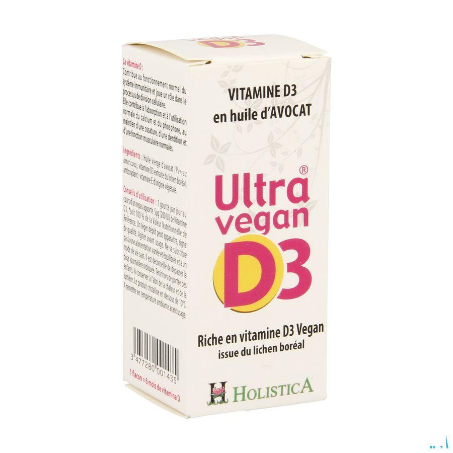 Ultra Vegan D3 Gouttes 8ml Holistica  -  Bioholistic Diffusion