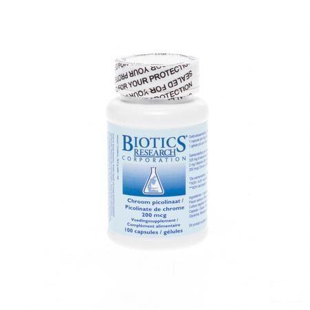 Biotics Chroom Picolinaat 200mcg 100 capsules  -  Energetica Natura