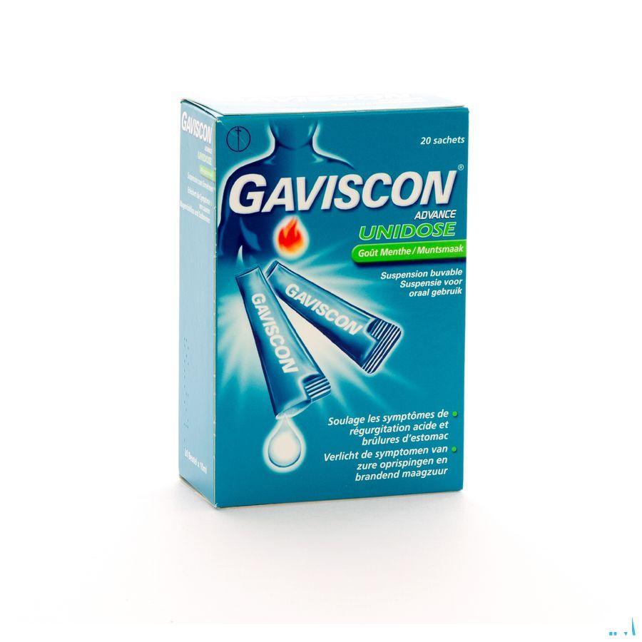 Gaviscon Advance Orale Suspensie Munt Ud Zakje 20x10 ml